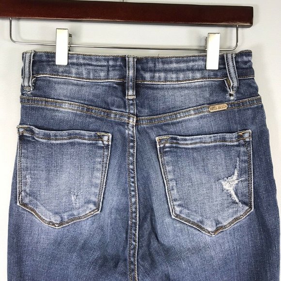 KanCan Estilo Women's Blue Jeans Distressed Size 26 Denim Stretch - Picture 5 of 11